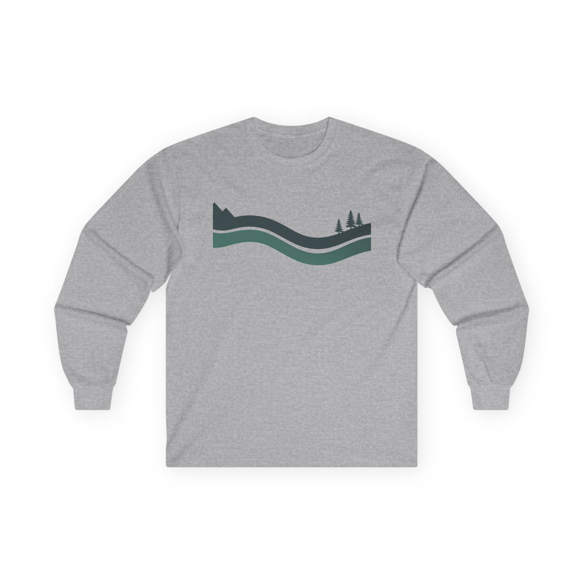 Sport Grey | River Long Sleeve Tee, front view