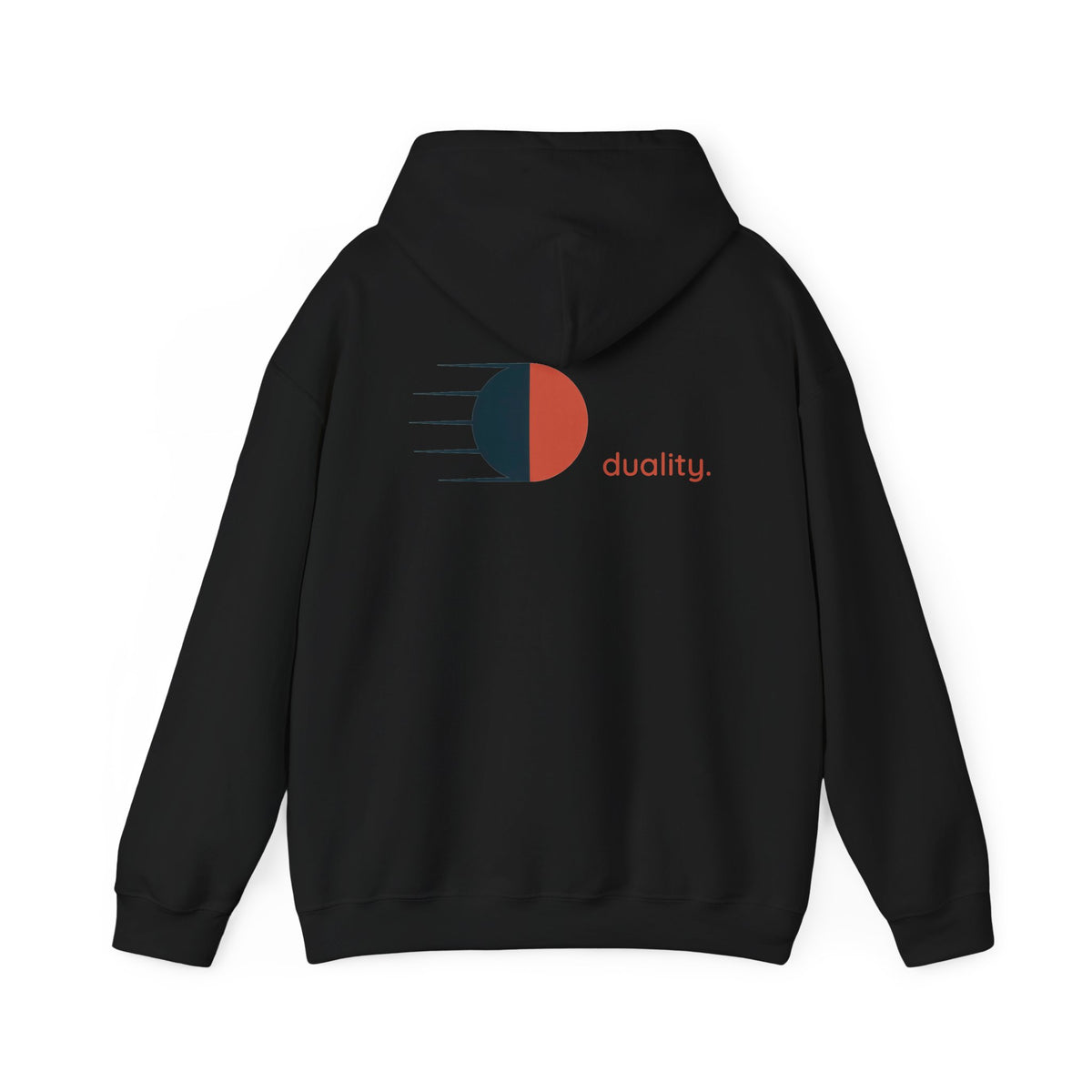 Black | Duality Hoodie, back design view