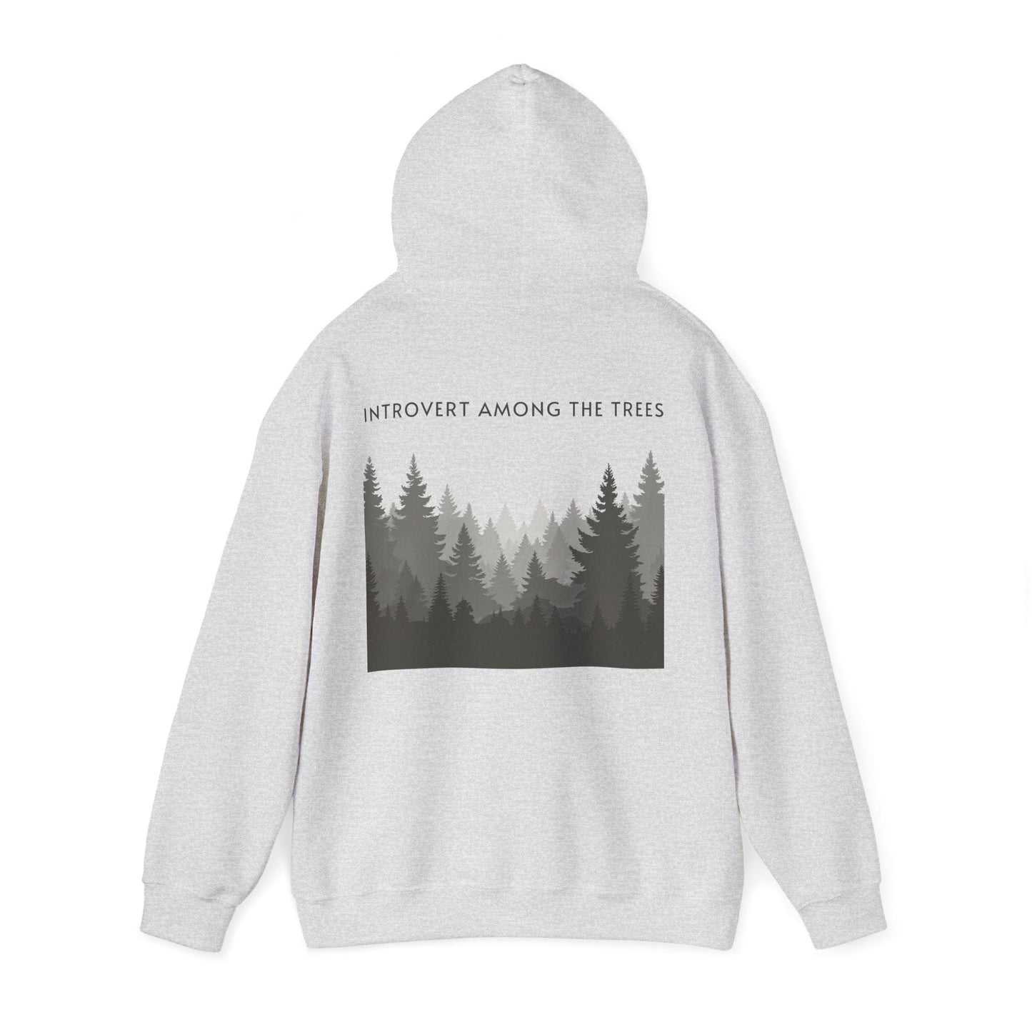 Ash | Introvert Among the Trees Hoodie, back view 2
