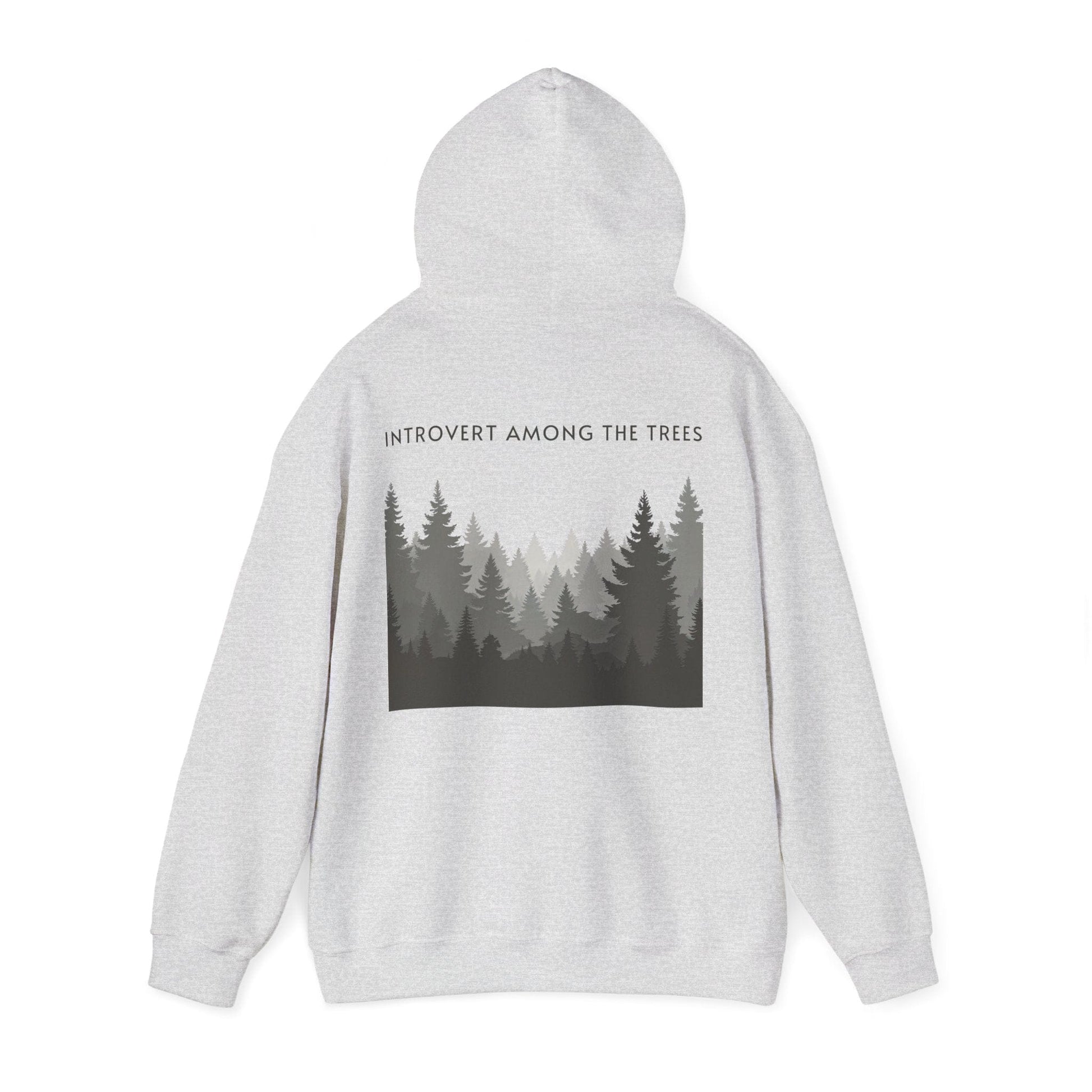 Ash | Introvert Among the Trees Hoodie, back view 2