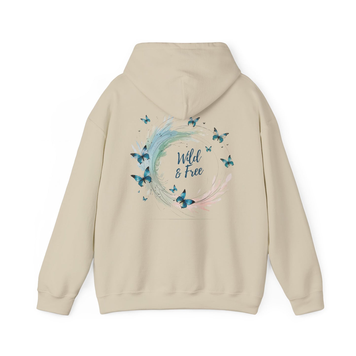 Sand | Wild & Free Hoodie, back design view