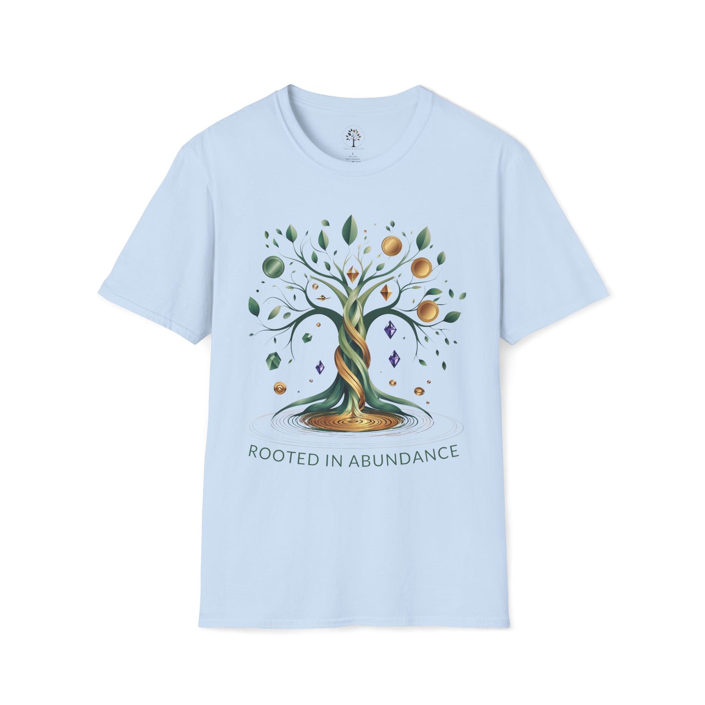 Light Blue | Rooted in Abundance, front view