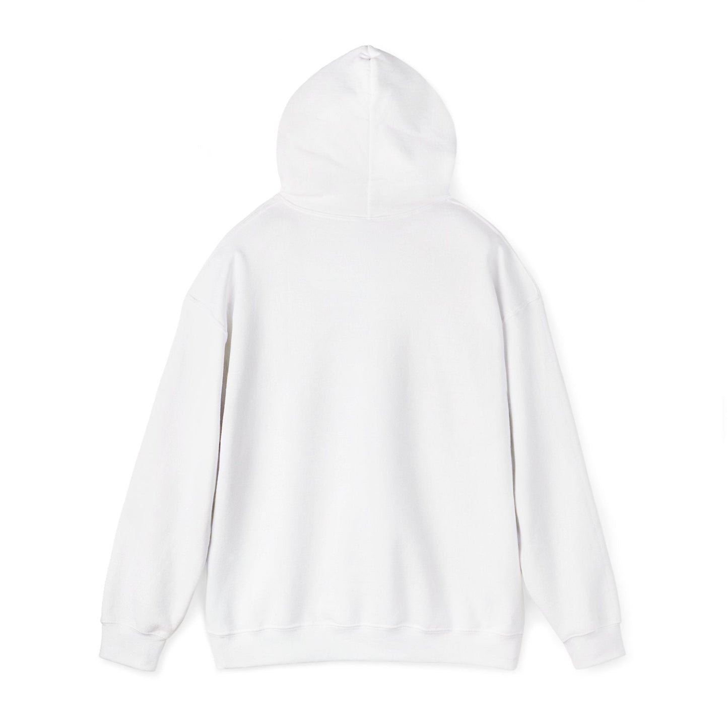 White | Small front logo Hoodie, back view 2