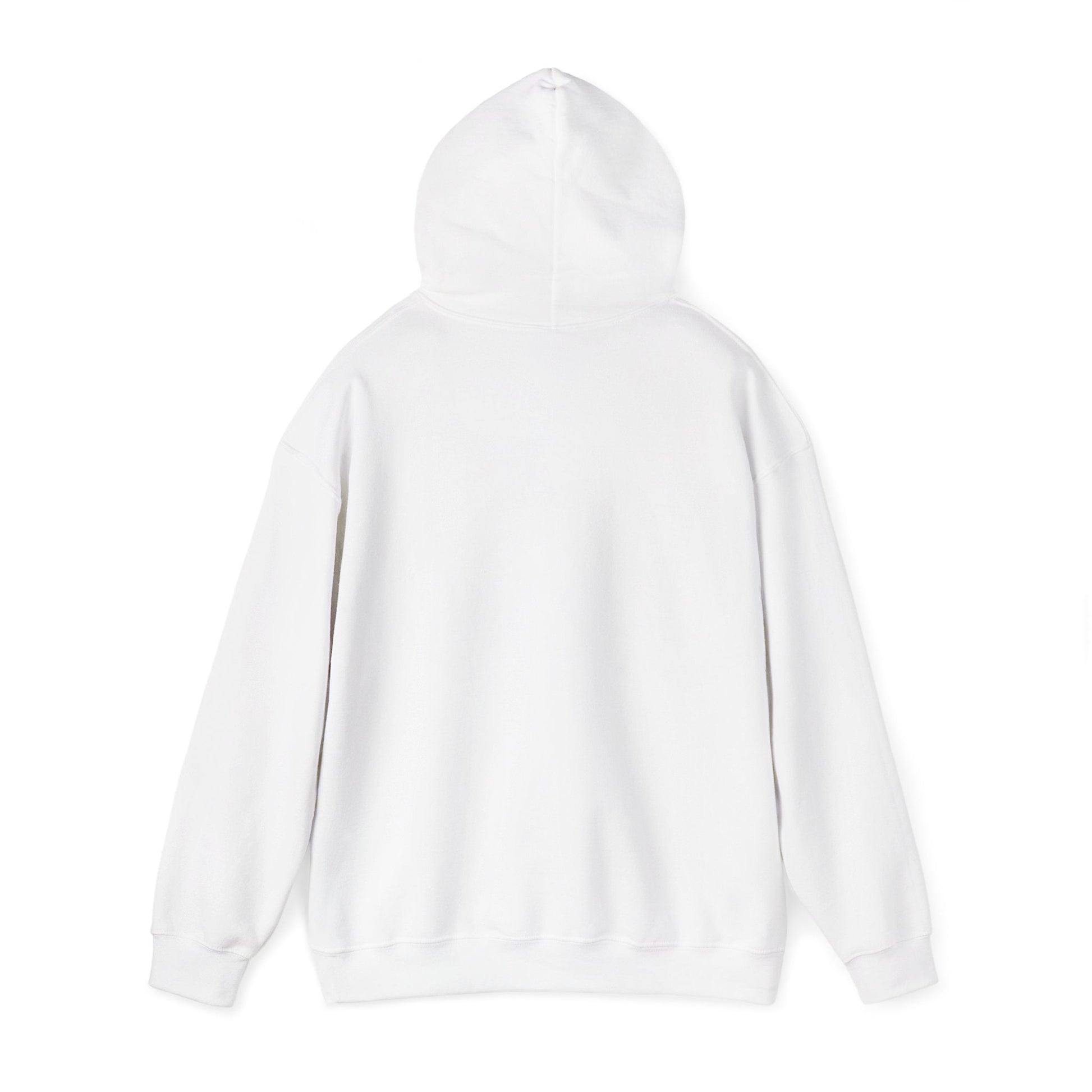 White | Small front logo Hoodie, back view 2