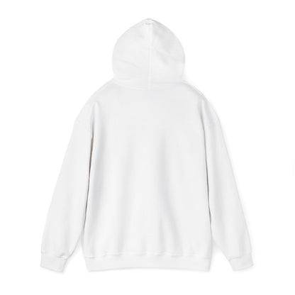 White | Small front logo Hoodie, back view 2