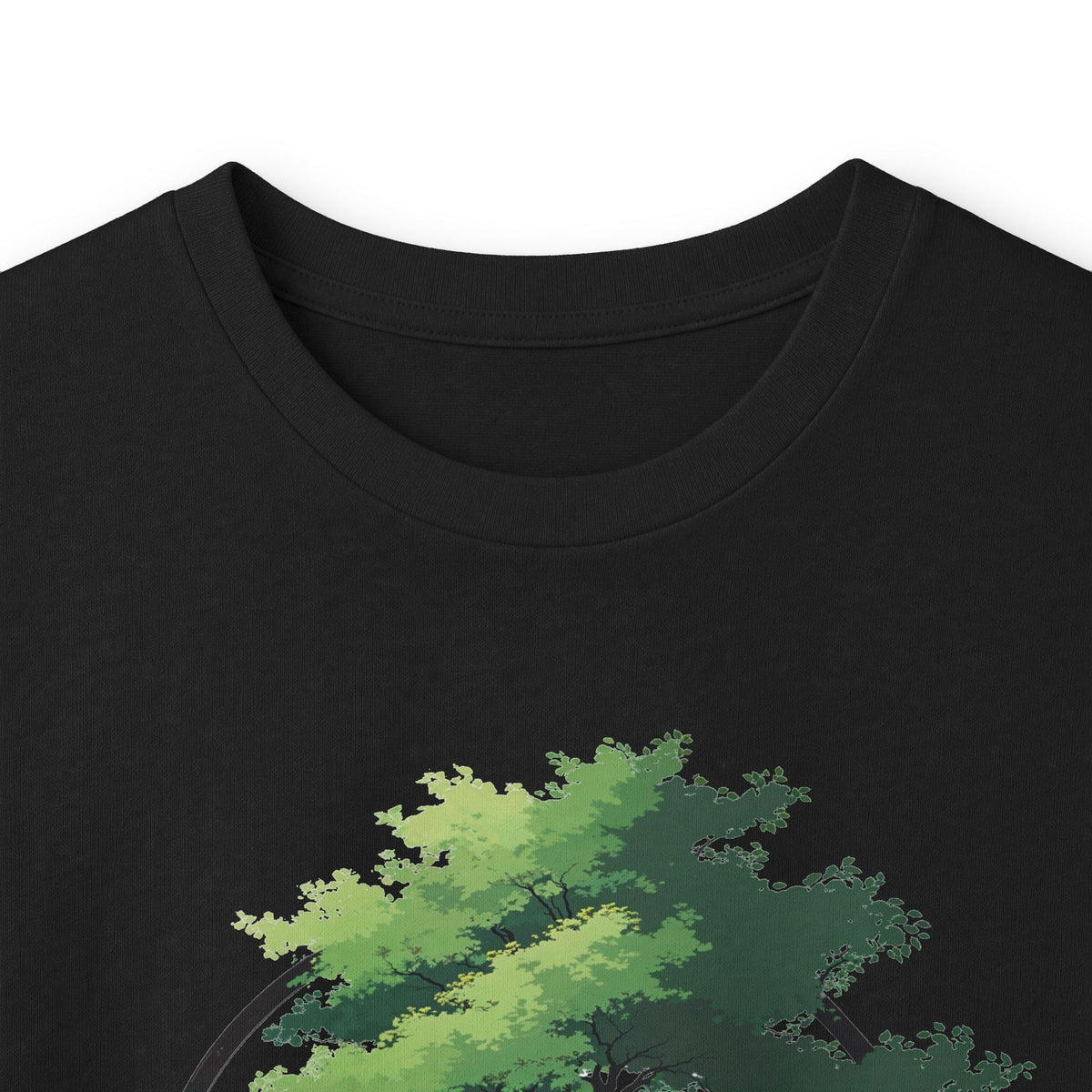 Black | The Zen Tree Long Sleeve Tee, folded view