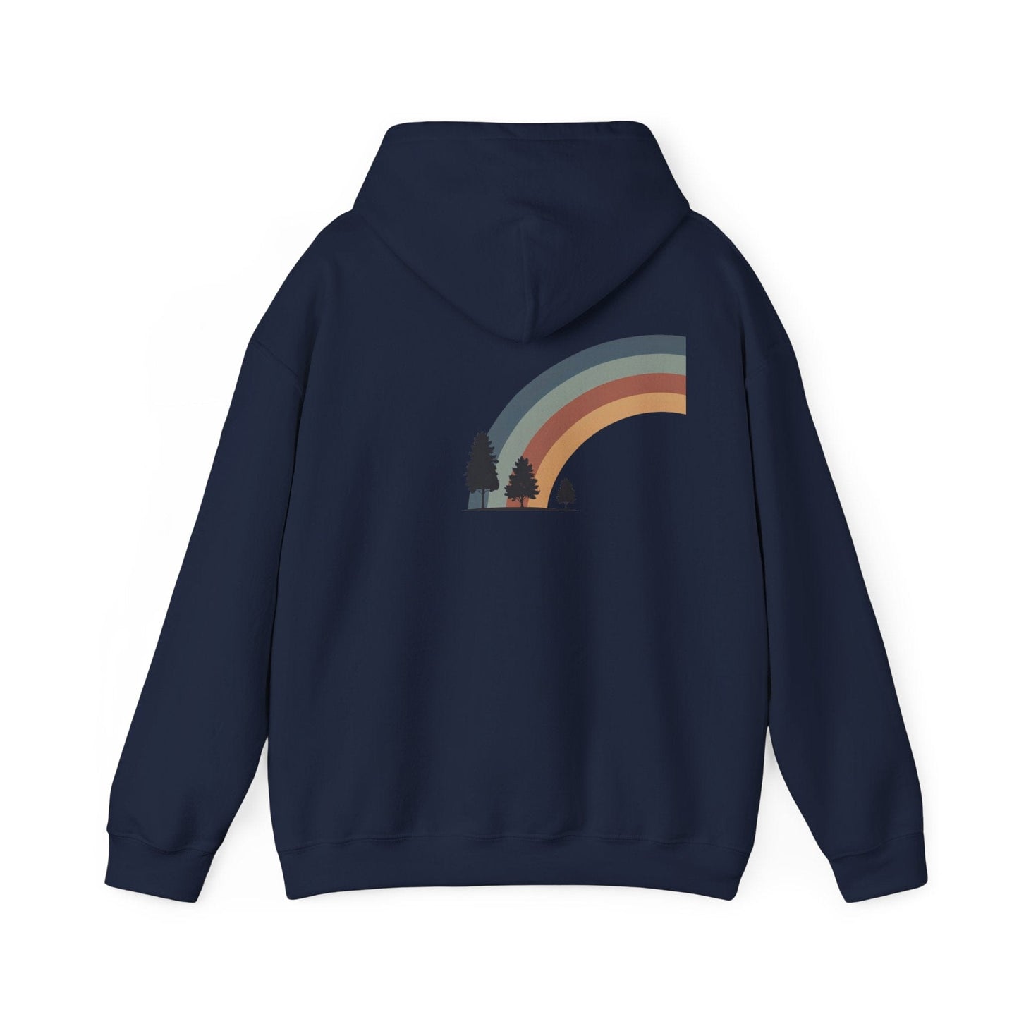 Navy | Horizon Arch Hoodie, back design view