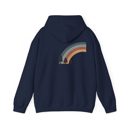 Navy | Horizon Arch Hoodie, back design view