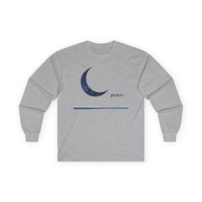 Sport Grey | Moonlit Peace Long Sleeve Tee, front view