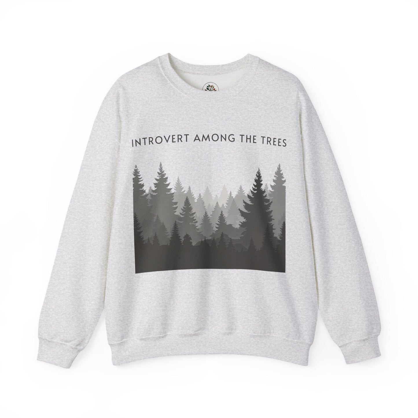 Ash | Introvert Among the Trees Sweatshirt, front view