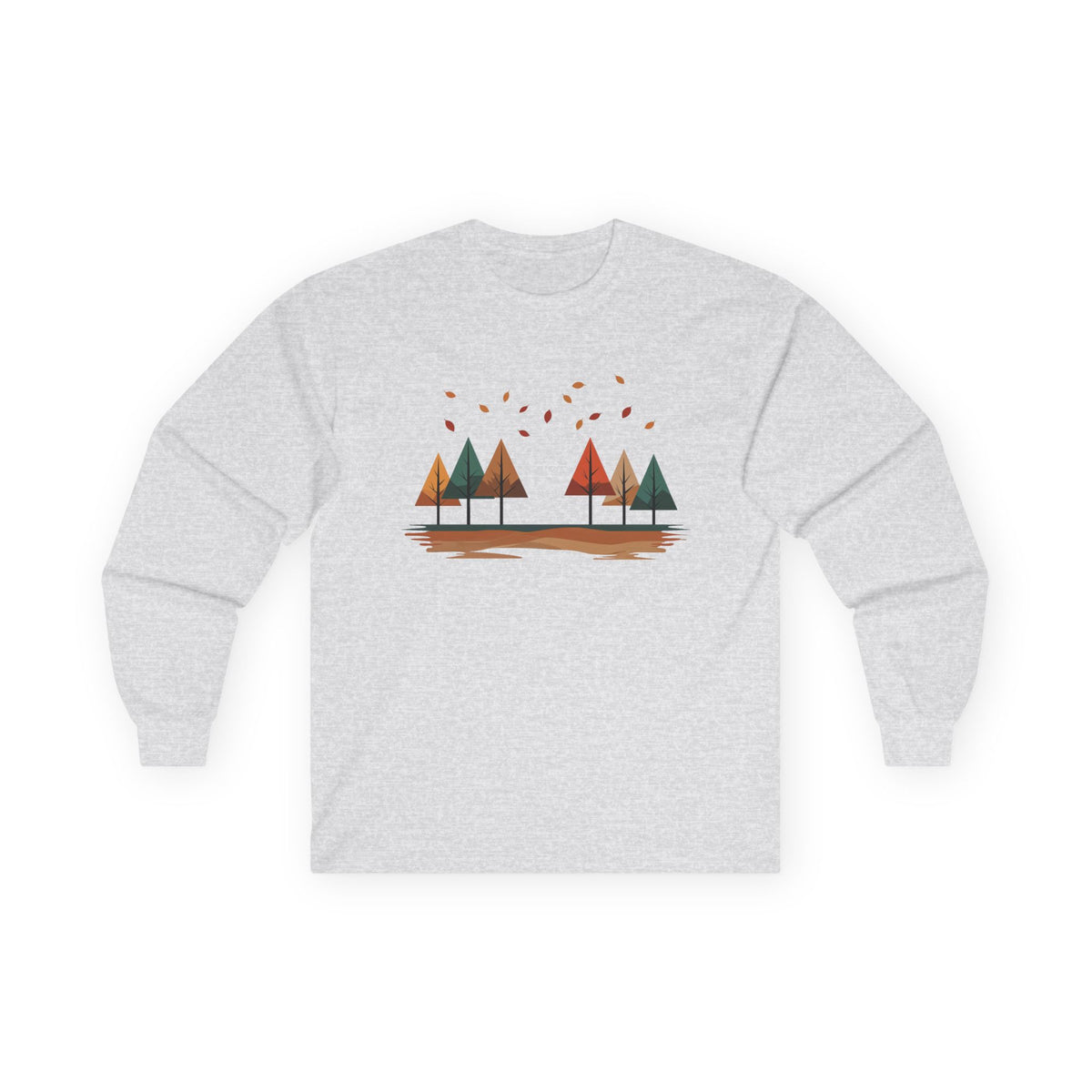 Ash | Horizon Fall Long Sleeve Tee, front view