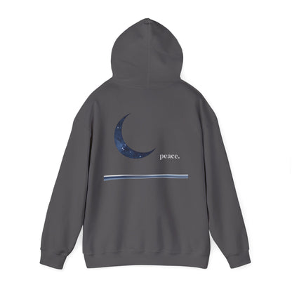 Charcoal | Moonlit Peace Hoodie, back view 2