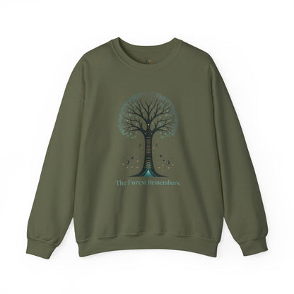 Military Green | The Forest Remembers Sweatshirt, front view