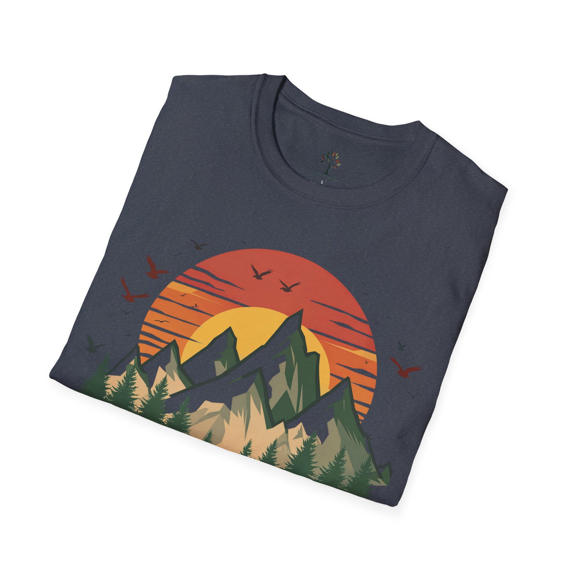 Heather Navy | Mountains Make Me, folded view