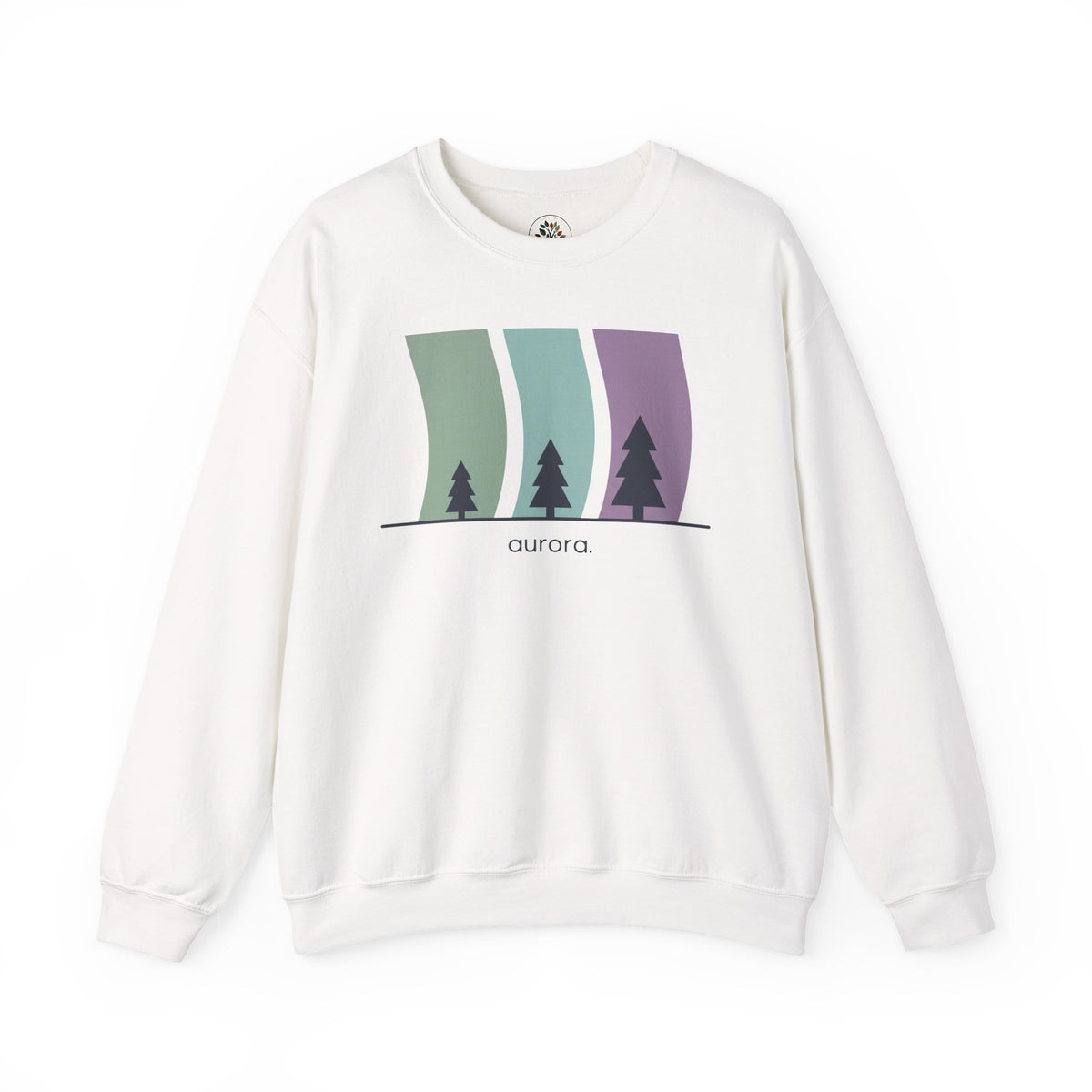 White | Aurora Sweatshirt, front view