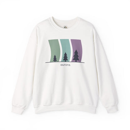 White | Aurora Sweatshirt, front view
