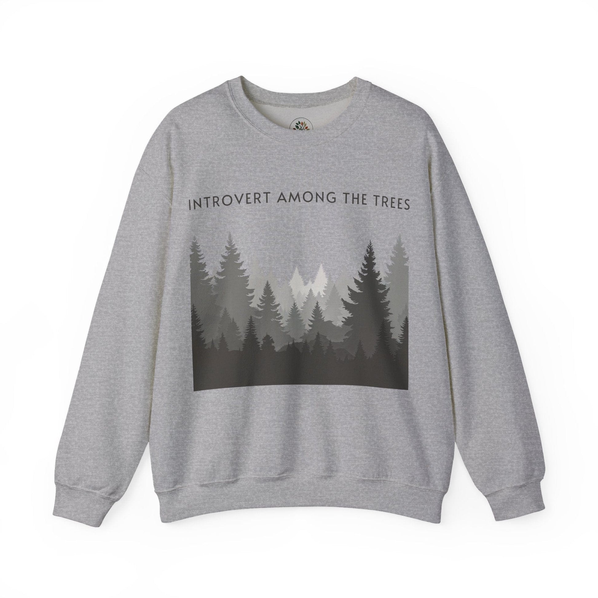 Sport Grey | Introvert Among the Trees Sweatshirt, front view
