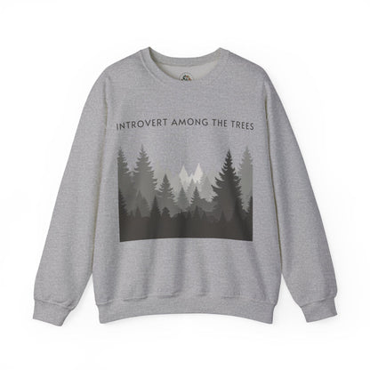 Sport Grey | Introvert Among the Trees Sweatshirt, front view