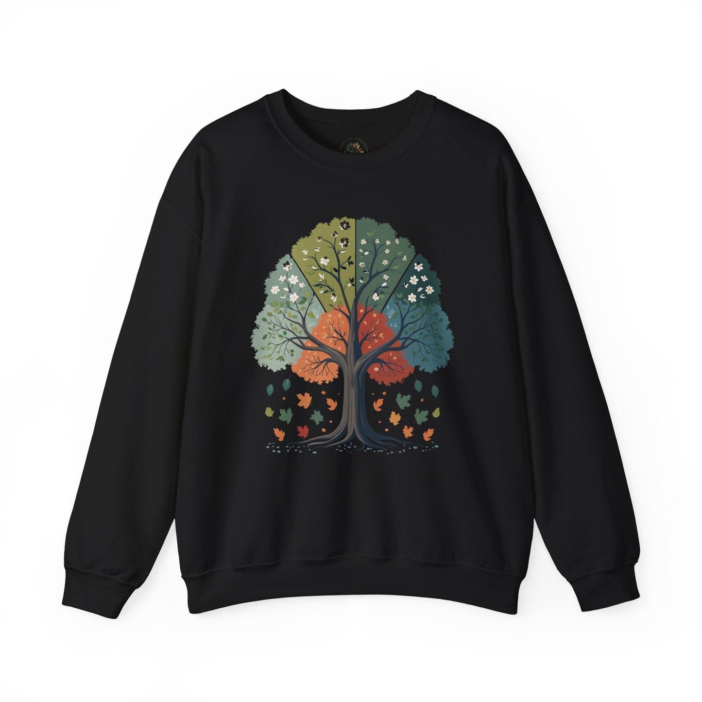 Black | Circle of Seasons Sweatshirt, front view