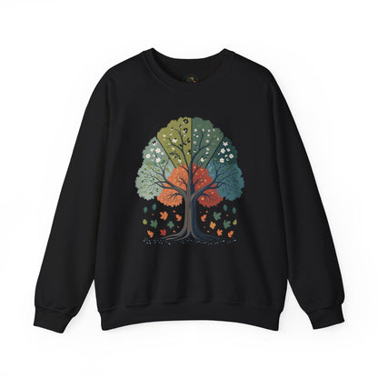 Black | Circle of Seasons Sweatshirt, front view