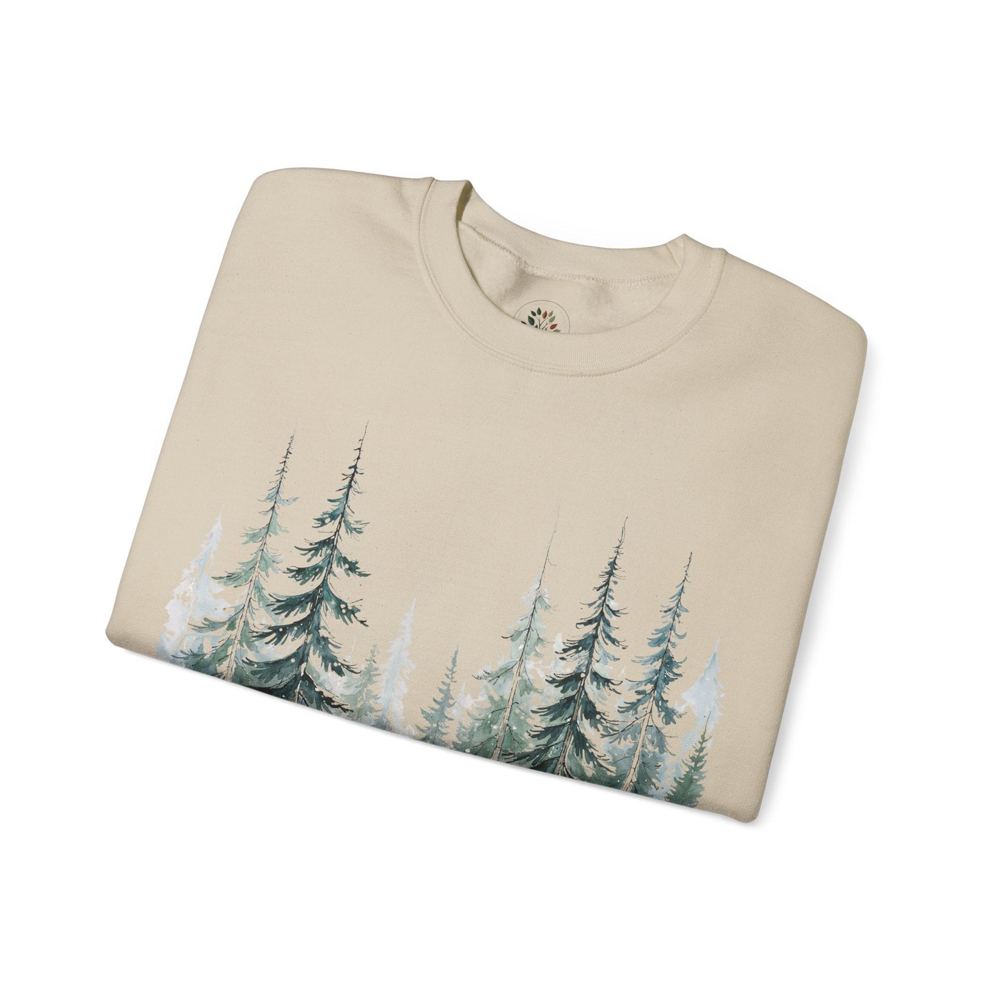 Sand | Snowfall Forest Sweatshirt, folded view