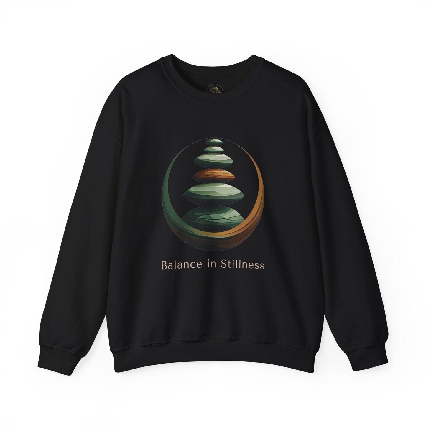 Black | Balance in Stillness Sweatshirt, front view