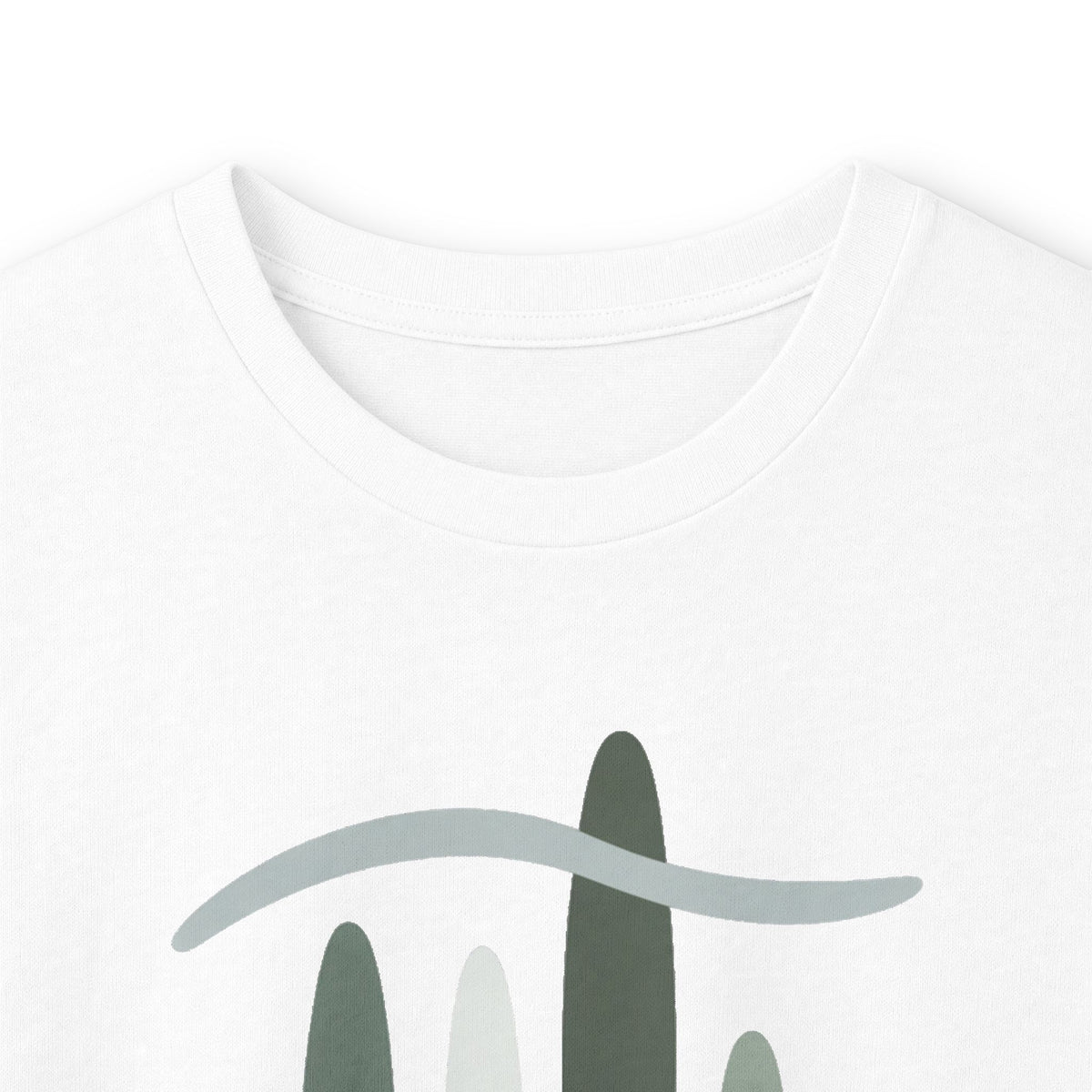 White | Forest Breath Long Sleeve Tee, folded view