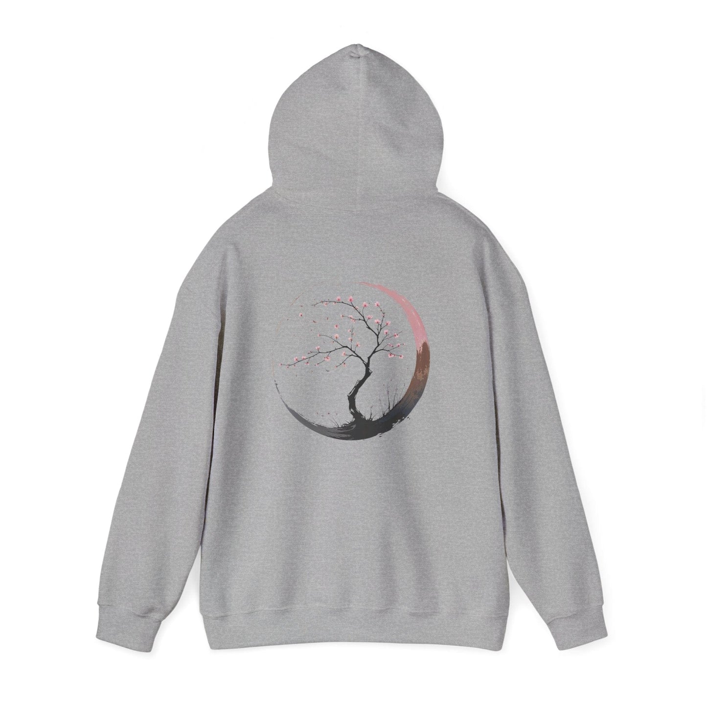 Sport Grey | Sakura Silence Hoodie, back view 2