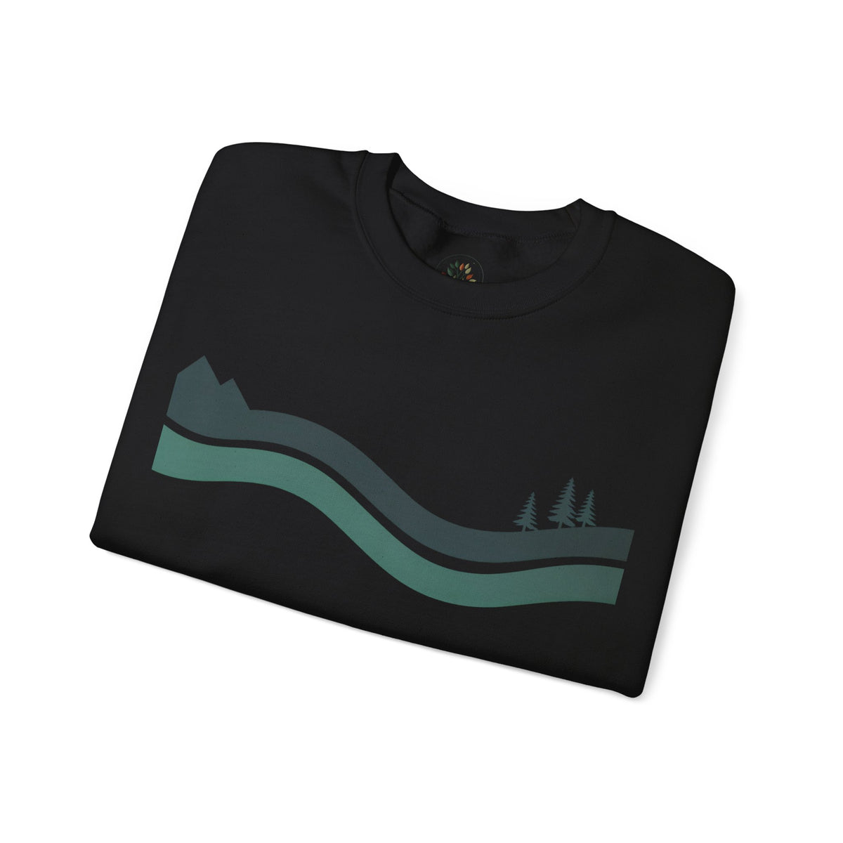 Black | River Sweatshirt, folded view