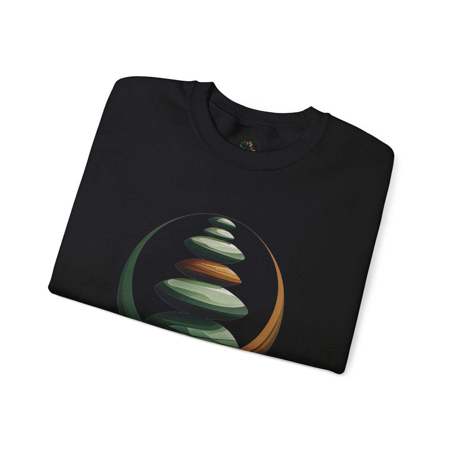 Black | Balance in Stillness Sweatshirt, folded view