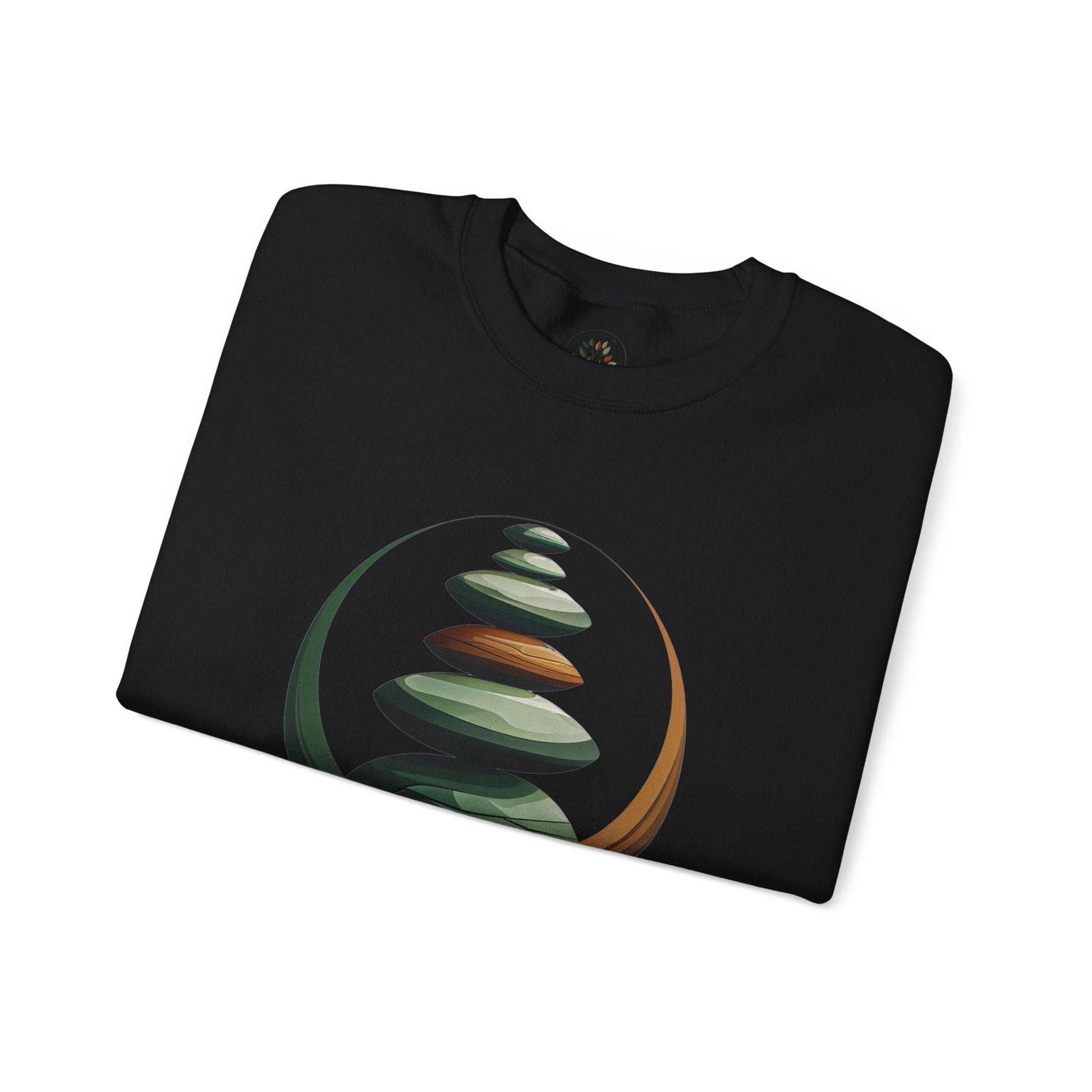Black | Balance in Stillness Sweatshirt, folded view