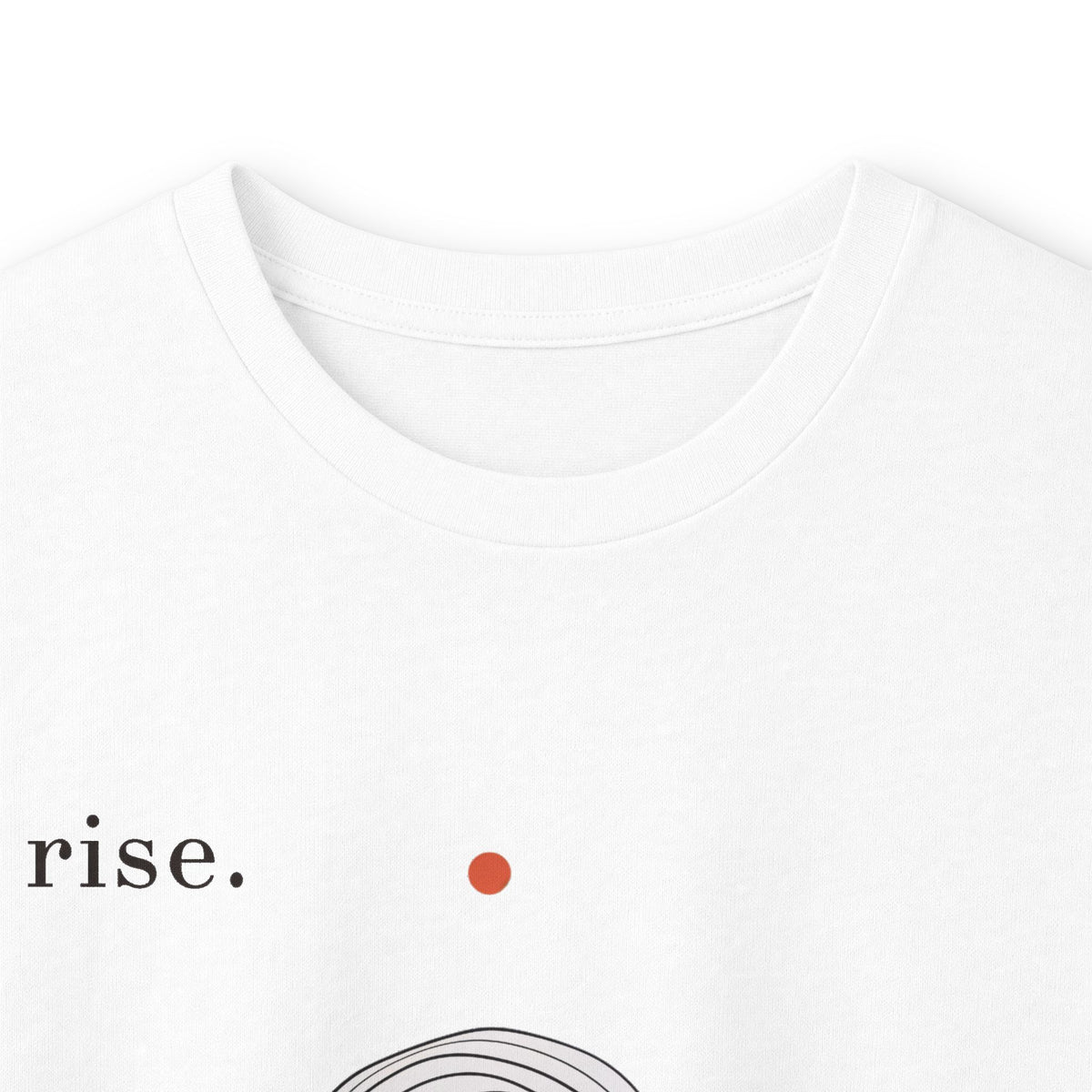 White | Rise Long Sleeve Tee, folded view
