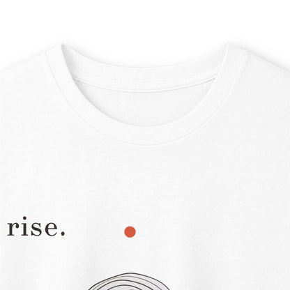 White | Rise Long Sleeve Tee, folded view