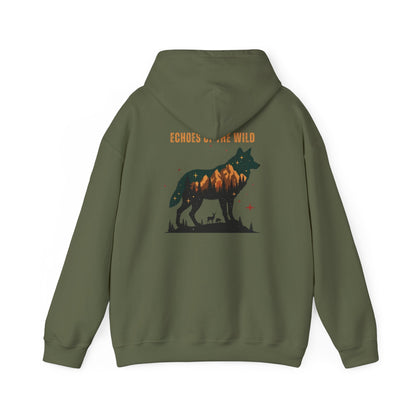 Military Green | Echoes of the WIld Hoodie, back design view