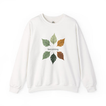 White | Becoming Sweatshirt, front view