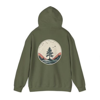 Military Green | Rooted in Stars Hoodie, back view 2