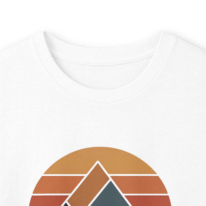 White | Rise + Roam Long Sleeve Tee, folded view