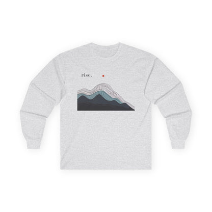 Ash | Rise Long Sleeve Tee, front view