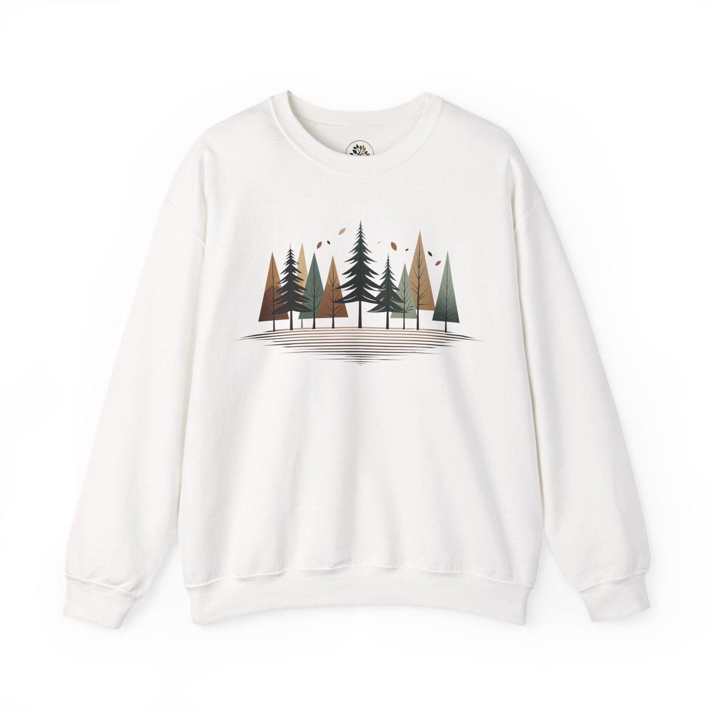 White | Forest Rhythm Sweatshirt, front view
