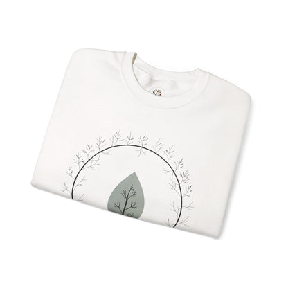 White | Leaf of Life Sweatshirt, folded view
