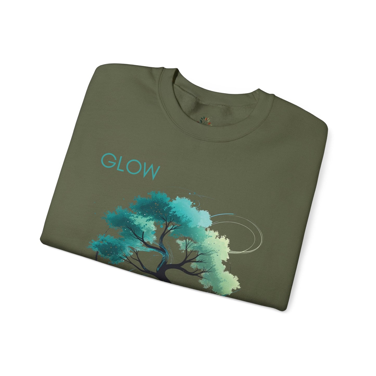 Military Green | Glow Sweatshirt, folded view