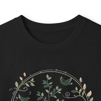 Black | Circle of Life Long Sleeve Tee, folded view