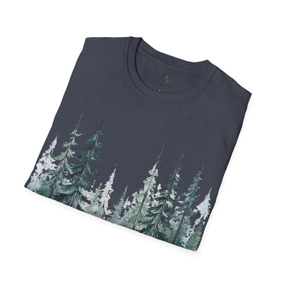 Heather Navy | Snowfall Forest, folded view