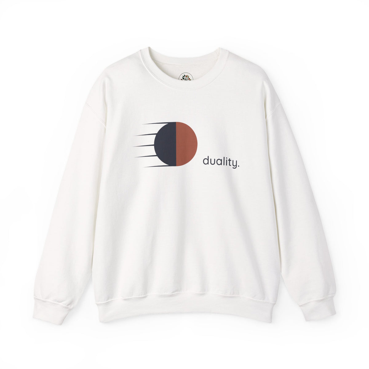 White | Duality Sweatshirt, front view