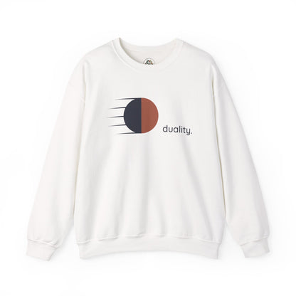 White | Duality Sweatshirt, front view
