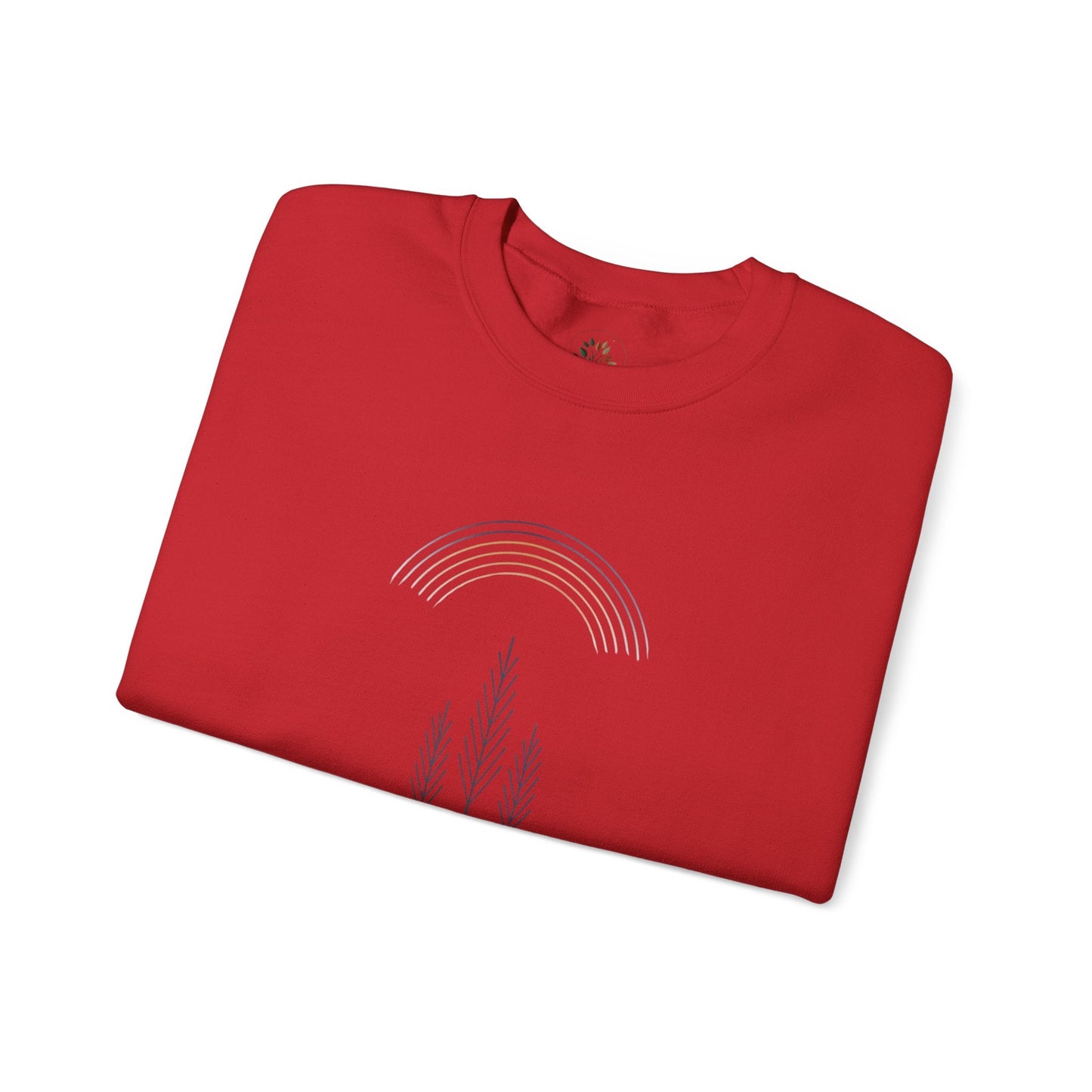 Red | Quiet Arc Sweatshirt, folded view