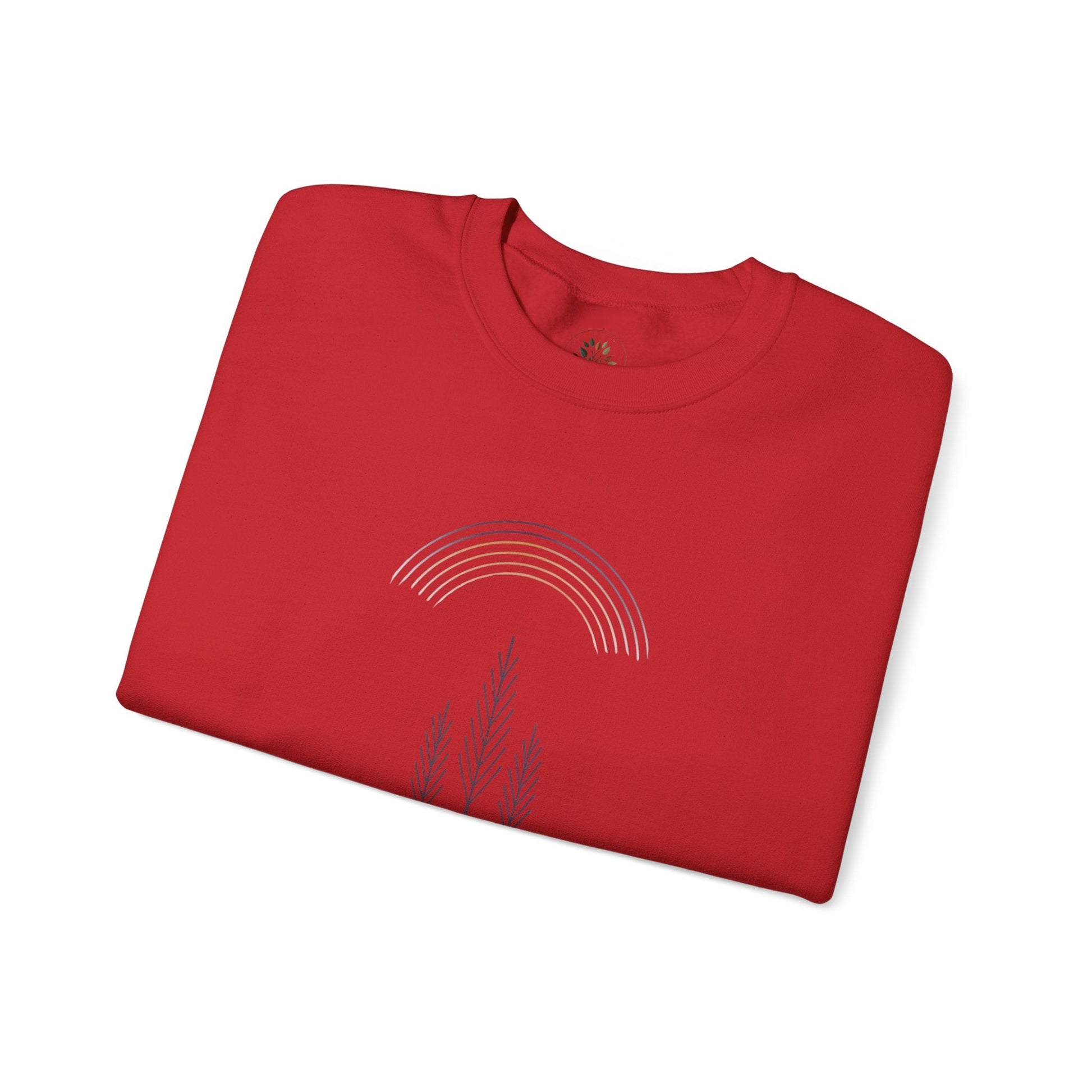 Red | Quiet Arc Sweatshirt, folded view