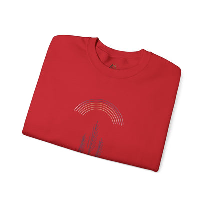 Red | Quiet Arc Sweatshirt, folded view