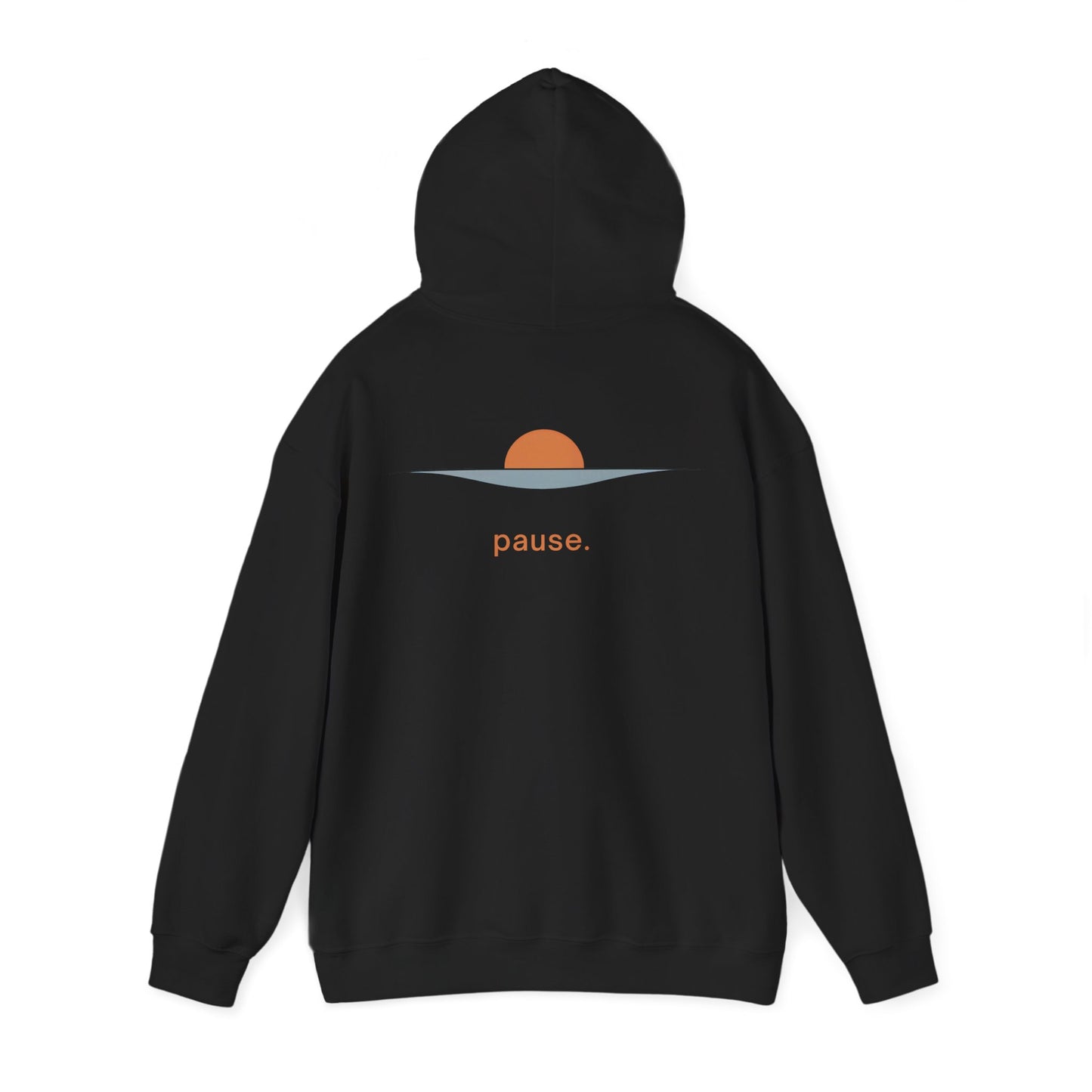 Black | Pause Hoodie, back view 2