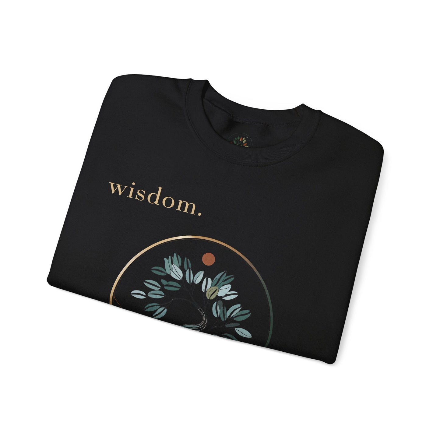 Black | Wisdom Sweatshirt, folded view